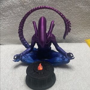 Purple and Blue Alien Meditation Sculpture